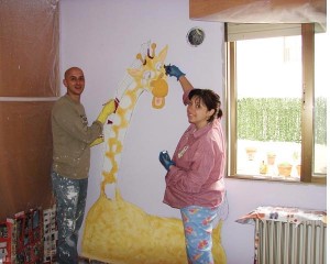 роспись стен в детской комнате 5