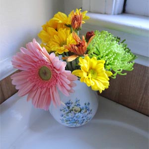 цветы в ванной комнате 28