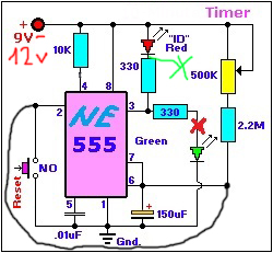 Таймер на микросхеме NE555 (включения и выключения)