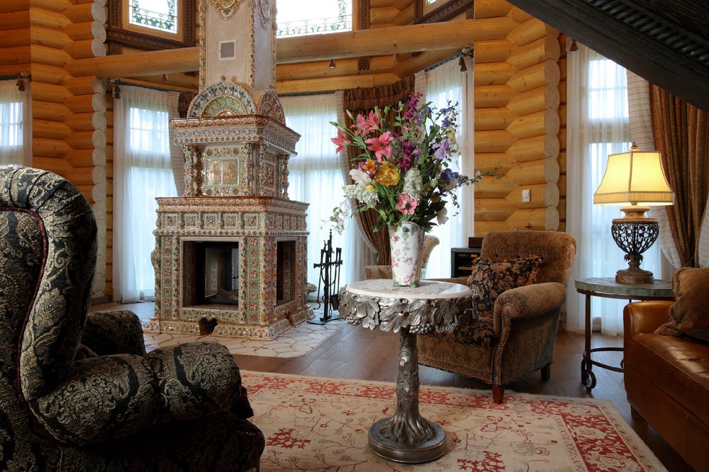 Интерьер дома в русском стиле