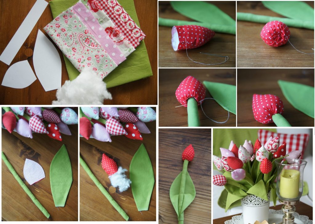 Как сшить мягкие тюльпаны из ткани своими руками